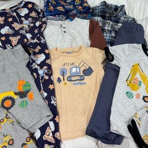 Kids Construction Pajama Set and clothing lot